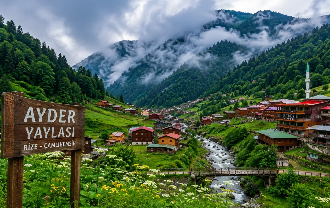 Rize Çamlıhemşin Ayder Yaylası doğa manzarası