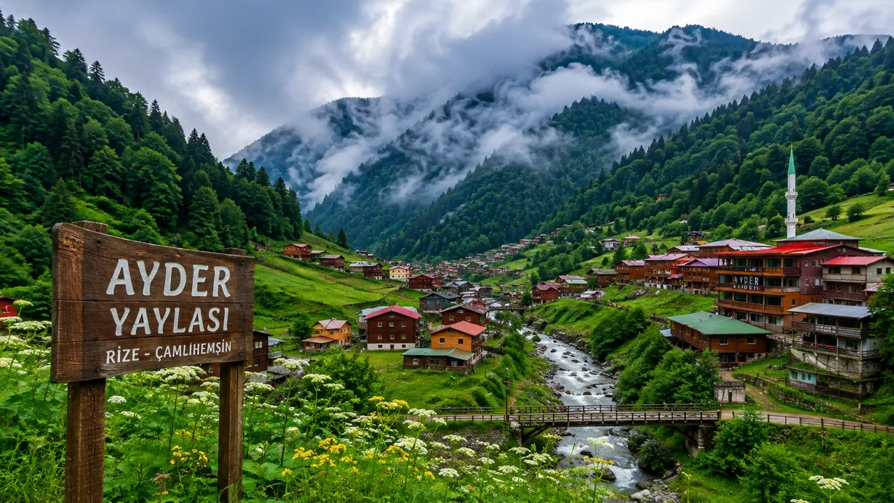 Rize Çamlıhemşin Ayder Yaylası doğa manzarası