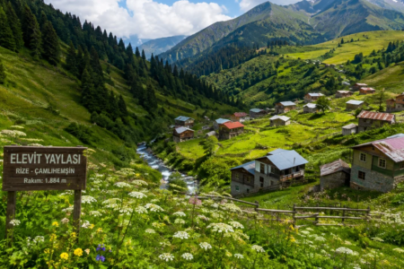 Rize Çamlıhemşin Elevit Yaylası doğa manzarası